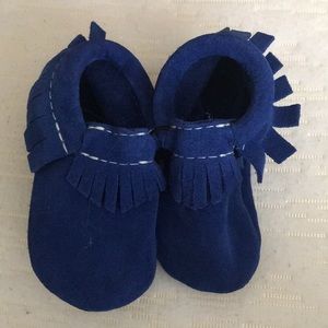Freshly Picked Blue Suede Moccasins